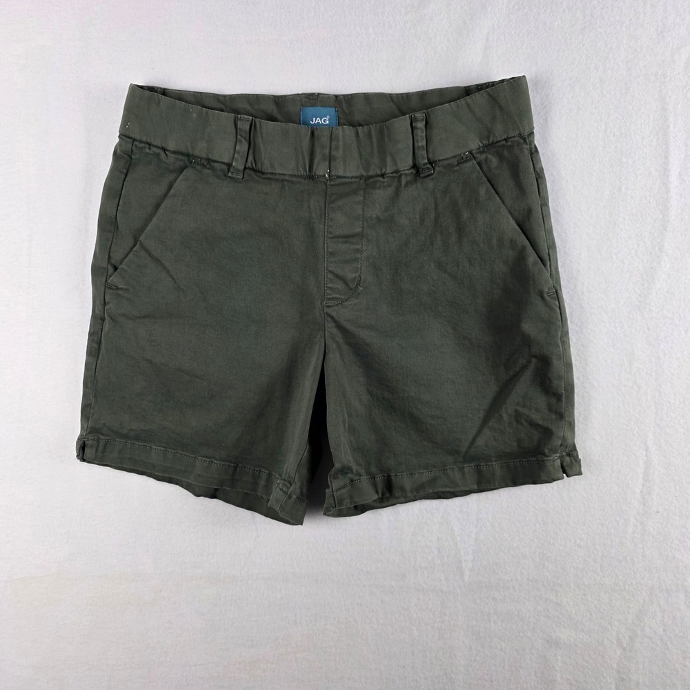 JAG Womens Size 6 Olive Green Pull On Chino Shorts Cotton Blend Stretch